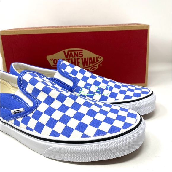 VANS Classic Slip On Checkerboard Blue Women’s - Picture 8 of 8